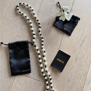 Mimco Black and Cream necklace and bangle
